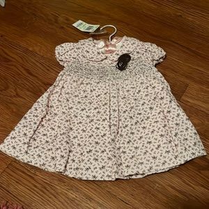 First impressions baby girl corduroy pink abs brown dress. Be with tags!